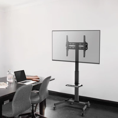 Cabletech UCH0218 Mobilný držiak na kolieskach pre televízory 32" - 55", čierny
