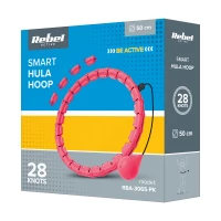 Rebel RBA-3065 Masážní obruč Hula Hoop se závažím 50 cm, růžová