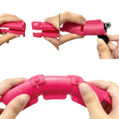 Rebel RBA-3065 Masážní obruč Hula Hoop se závažím 50 cm, růžová