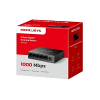 Mercusys MRS0003 5portový stolní switch RJ45, 10/100/1000 Mb/s, černý