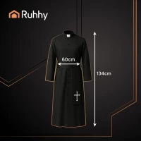 Ruhhy 26174 Karnevalový kostým kňaza XL/XXL, čierny