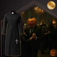 Ruhhy 26174 Karnevalový kostým kňaza XL/XXL, čierny