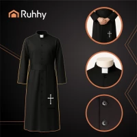 Ruhhy 26174 Karnevalový kostým kňaza XL/XXL, čierny