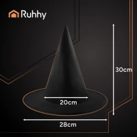 Ruhhy 26047 Čarodejnícky klobúk 30 cm, čierny