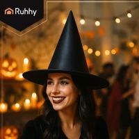 Ruhhy 26047 Čarodejnícky klobúk 30 cm, čierny