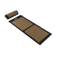 Rebel RBA-6010-GL Akupresurní masážní podložka + polštářek 110 x 42 cm, černozlatá
