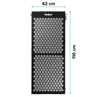 Rebel RBA-6010-BK Akupresurní masážní podložka + polštářek 110 x 42 cm, černošedá