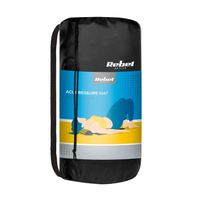 Rebel RBA-6010-BK Akupresurní masážní podložka + polštářek 110 x 42 cm, černošedá