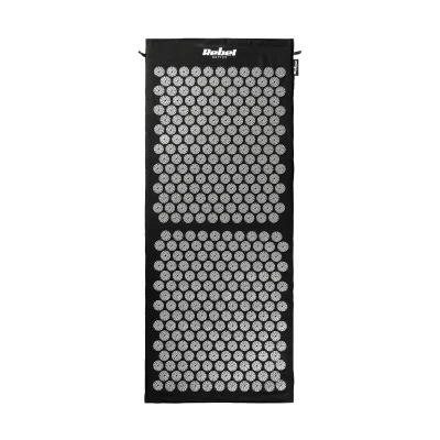Rebel RBA-6010-BK Akupresurní masážní podložka + polštářek 110 x 42 cm, černošedá