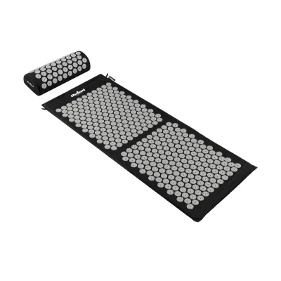 Rebel RBA-6010-BK Akupresurní masážní podložka + polštářek 110 x 42 cm, černošedá