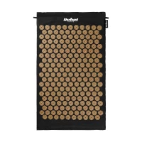 Rebel RBA-6011-GL Akupresurní masážní podložka EKO + polštářek 72 x 42 cm, černozlatá