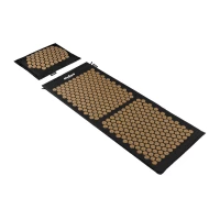 Rebel RBA-6012-GL Akupresurní masážní podložka EKO + polštářek 110 x 42 cm, černozlatá