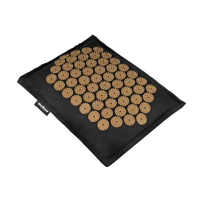 Rebel RBA-6012-GL Akupresurní masážní podložka EKO + polštářek 110 x 42 cm, černozlatá