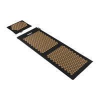 Rebel RBA-6013-GL Akupresurní masážní podložka EKO + polštářek 130 x 50 cm, černozlatá