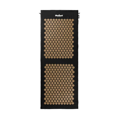 Rebel RBA-6013-GL Akupresurní masážní podložka EKO + polštářek 130 x 50 cm, černozlatá