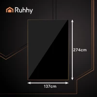 Ruhhy 26569 Plastový party ubrus 137 x 274 cm, černý