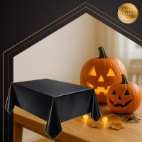 Ruhhy 26569 Plastový party ubrus 137 x 274 cm, černý