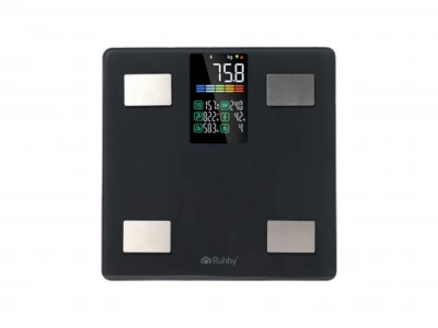 Ruhhy 20675 Analytická osobní váha 226 kg, BMI, černá