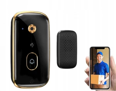 Verk 27623 Bezdrôtový WiFi videozvonček s kamerou, čierny