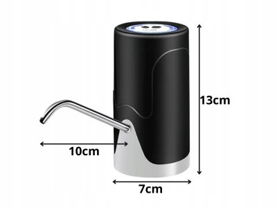 Verk 27627 Elektrická pumpa na fľašu na vodu, čierna
