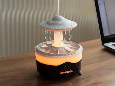 Verk 24531 Multifunkční zvlhčovač vzduchu houba RGB, 24 W, 350 ml, černý