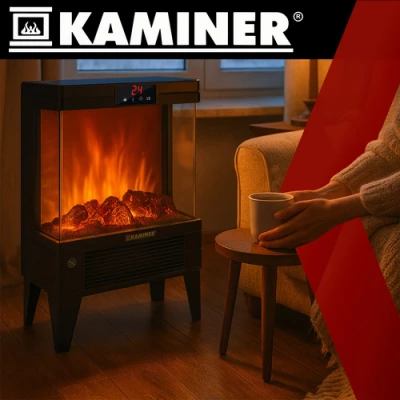 Kaminer 26400 Elektrická krbová kamna s funkcí vytápění, 2000W