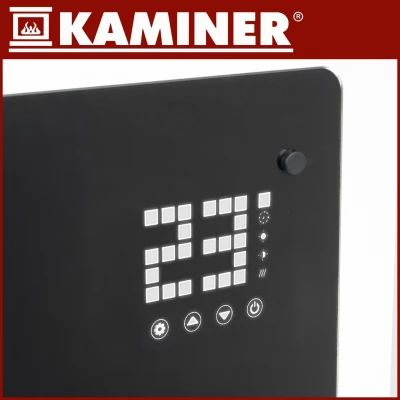 Kaminer 26572 Inteligentný sklenený konvektor s WiFi, 2500 W, čierny