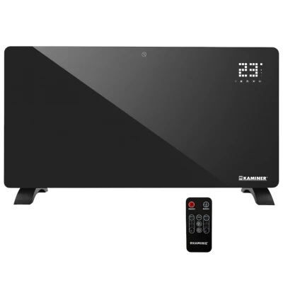 Kaminer 26572 Inteligentný sklenený konvektor s WiFi, 2500 W, čierny