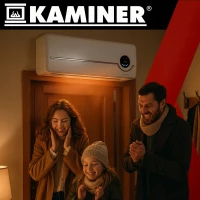 Kaminer 26389 Nástěnný teplovzdušný ventilátor Airo s Wifi, 2000 W, bílá  