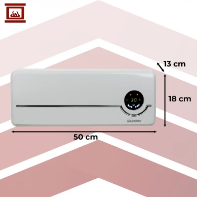 Kaminer 26389 Nástěnný teplovzdušný ventilátor Airo s Wifi, 2000 W, bílá  