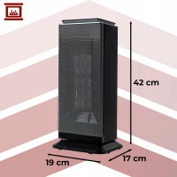 Kaminer 26376 Elektrický ohrievač Lumni 2.0, diaľkové ovládanie, 2000 W, čierny