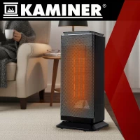 Kaminer 26376 Elektrický ohrievač Lumni 2.0, diaľkové ovládanie, 2000 W, čierny