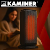 Kaminer 26376 Elektrický ohrievač Lumni 2.0, diaľkové ovládanie, 2000 W, čierny