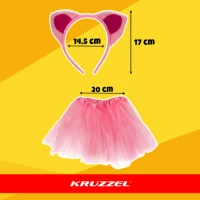 Kruzzel 26517 Karnevalový kostým kočka 3 - 10 let, růžová