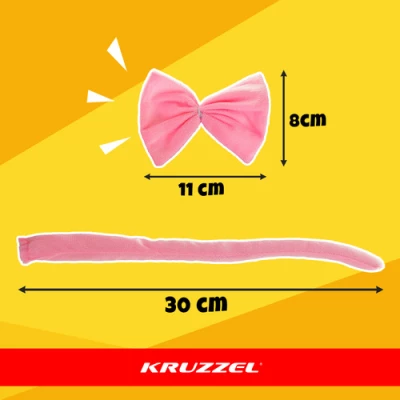 Kruzzel 26517 Karnevalový kostým kočka 3 - 10 let, růžová