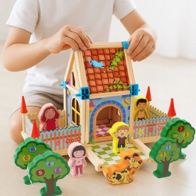 Kruzzel 26452 Stavební kostky dům, 268 dílků 