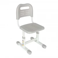 KIK KX2974 Nastavitelný dětský psací stůl s židlí a LED lampou, bílošedý