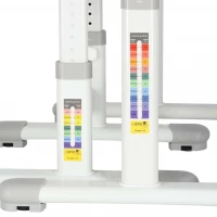 KIK KX2974 Nastavitelný dětský psací stůl s židlí a LED lampou, bílošedý