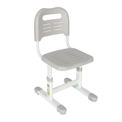 KIK KX2974 Nastavitelný dětský psací stůl s židlí a LED lampou, bílošedý