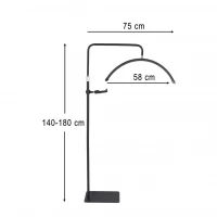 KIK KX2976 Kozmetická LED lampa na predlžovanie rias, 40 W, čierna