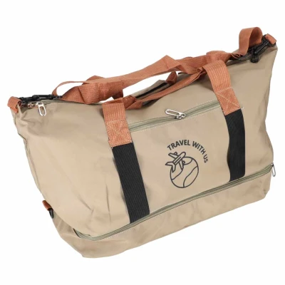 KIK KX2992 Cestovní, sportovní taška 58 x 34 cm, béžová