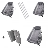 KIK KX2982 Dětská cestovní postýlka s přebalovacím pultem, šedá