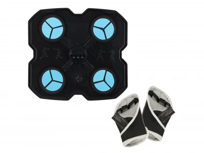 KIK KX3006 Elektronický boxovací nástěnný terč s rukavicemi, Bluetooth, černý