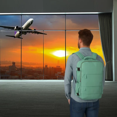 KIK KX2993 Cestovní batoh 45 x 30 cm, zelený