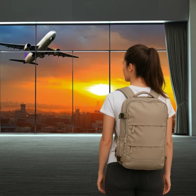 KIK KX2993 Cestovní batoh 45 x 30 cm, šedý