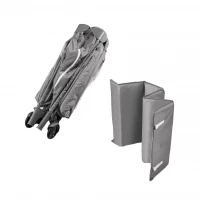 KIK KX2973 Skládací cestovní postýlka s matrací, max. 15 kg, šedá