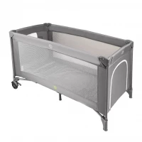 KIK KX2973 Skládací cestovní postýlka s matrací, max. 15 kg, šedá