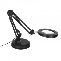 KIK KX2987 Multifunkční kosmetická lampa s lupou 12W, USB, černá