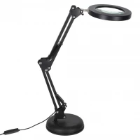 KIK KX2987 Multifunkční kosmetická lampa s lupou 12W, USB, černá