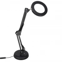KIK KX2987 Multifunkční kosmetická lampa s lupou 12W, USB, černá